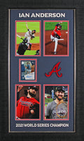 Braves Ian Anderson Signed 2021 Panini Mosaic Autos #64 RC Card Framed Display 3