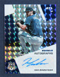 Braves Ian Anderson Signed 2021 Panini Mosaic Autos #64 RC Card Framed Display 3
