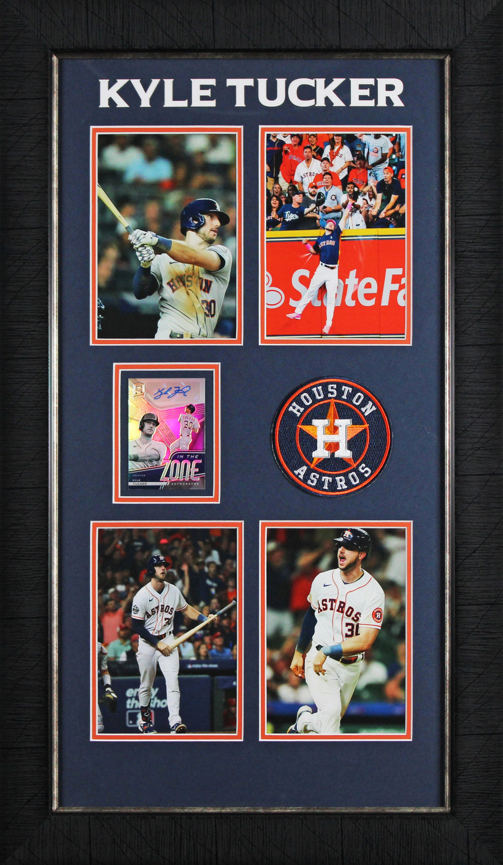 Astros Kyle Tucker Signed 2021 Panini Spectra In The Zone Card Framed Display 1