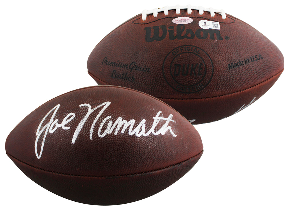 Jets Joe Namath Signed Official Wilson Throwback "Duke" Football BAS #BW21093