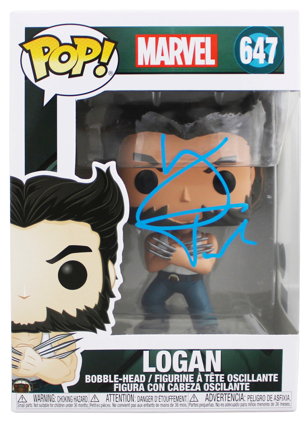 Hugh Jackman Marvel Authentic Signed Logan #647 Funko Pop Vinyl Figure BAS