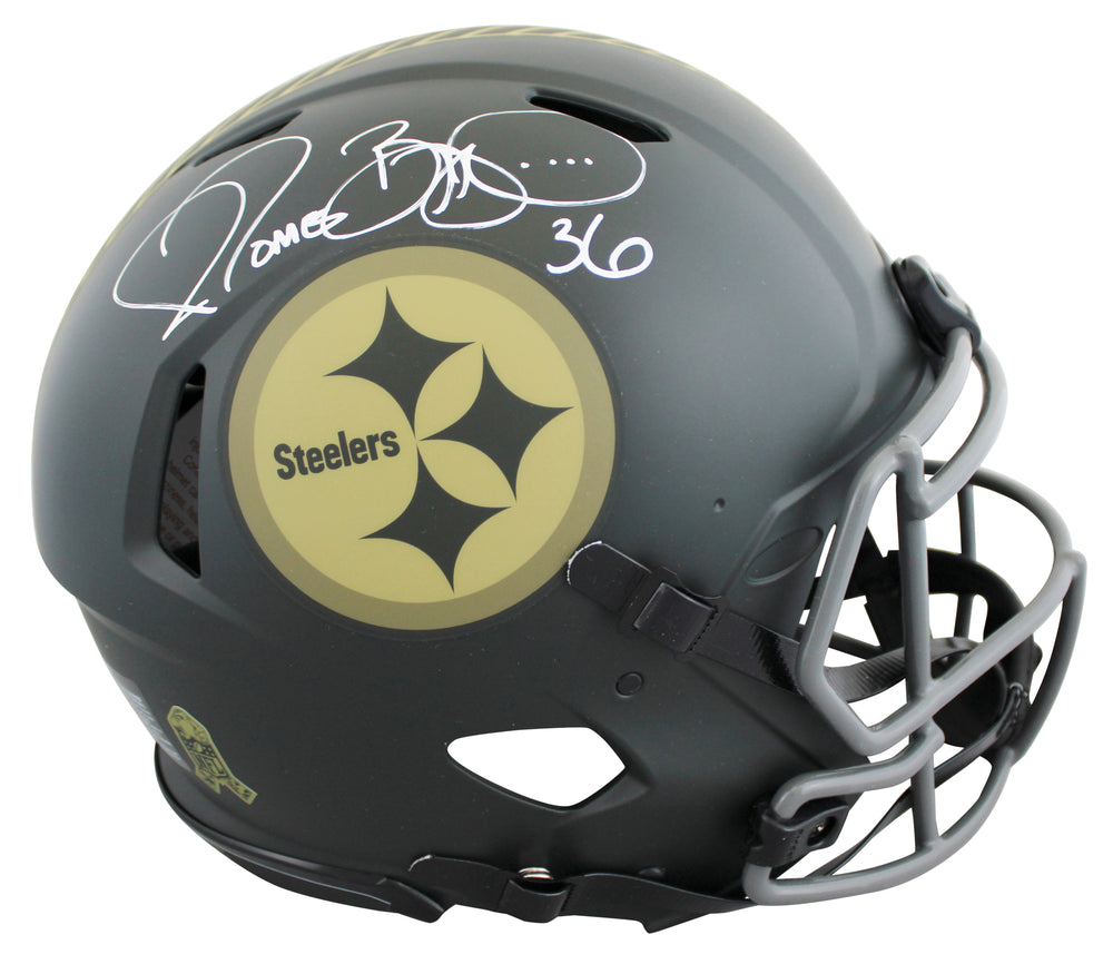 Steelers Jerome Bettis Signed STS IV Full Size Speed Proline Helmet BAS Witness