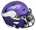 Vikings Adrian Peterson Authentic Signed Speed Flex Midi Helmet BAS Witnessed