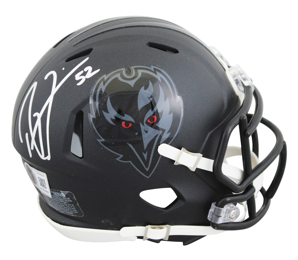 Ravens Ray Lewis Signed 2026 On-Field Alt Speed Mini Helmet BAS Witnessed