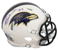 Ravens Ray Lewis Authentic Signed Retro Speed Mini Helmet BAS Witnessed