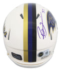 Ravens Ray Lewis Authentic Signed Retro Speed Mini Helmet BAS Witnessed