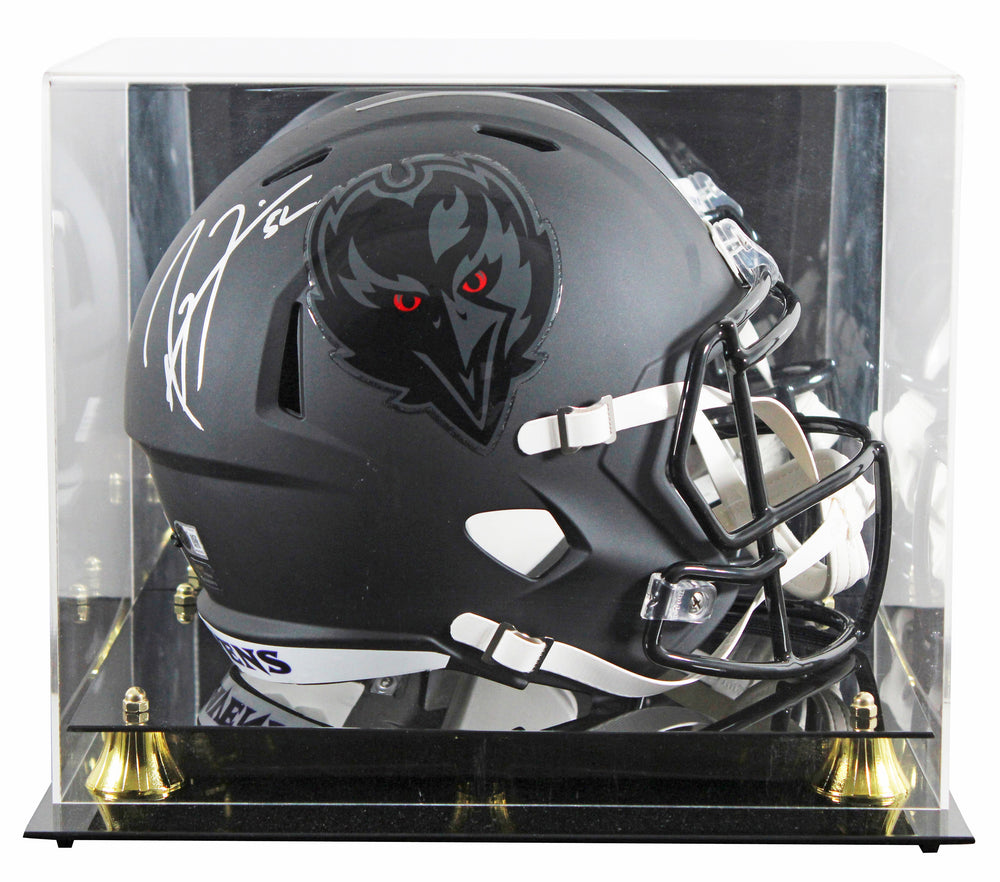 Ravens Ray Lewis Signed 2026 On-Field Alt F/S Speed Rep Helmet W/ Case BAS Wit