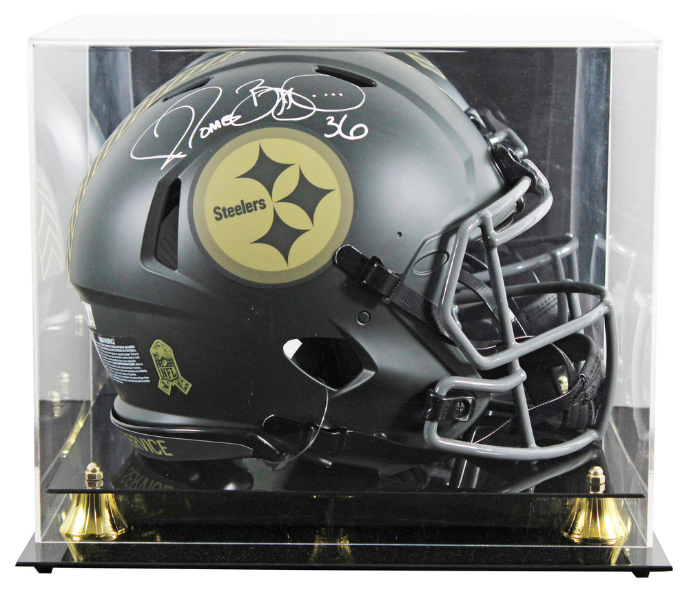 Steelers Jerome Bettis Signed STS IV F/S Speed Proline Helmet W/ Case BAS Wit