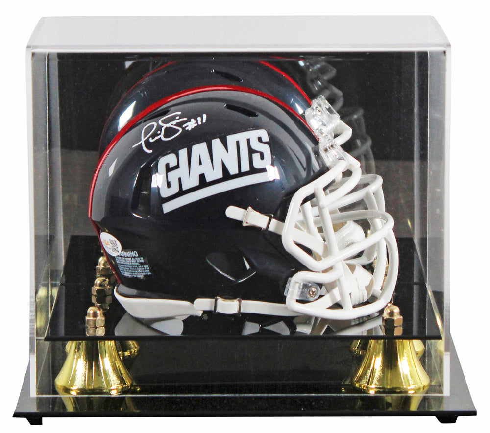 Giants Phil Simms Authentic Signed 1981-98 TB Speed Mini Helmet w/ Case JSA Wit