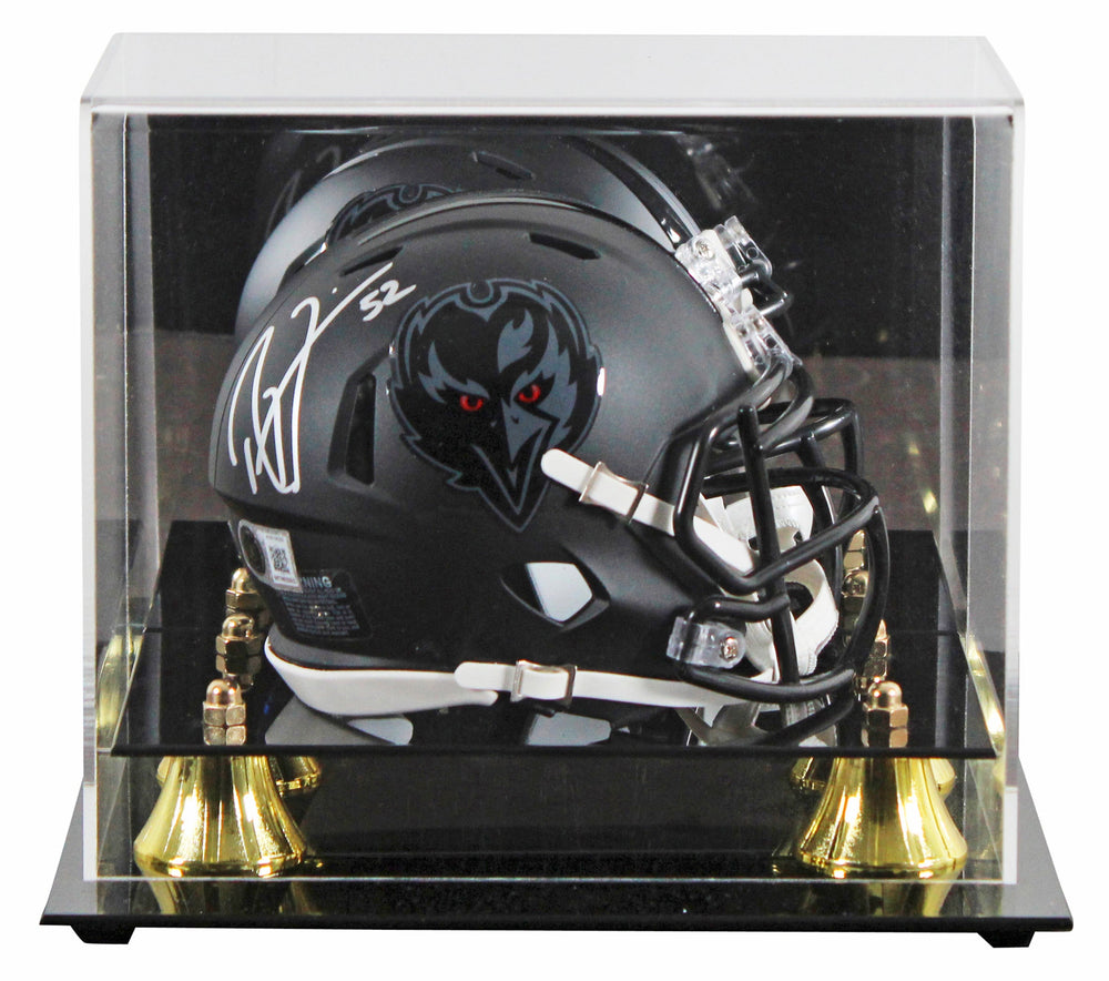 Ravens Ray Lewis Signed 2026 On-Field Alt Speed Mini Helmet W/ Case BAS Witness