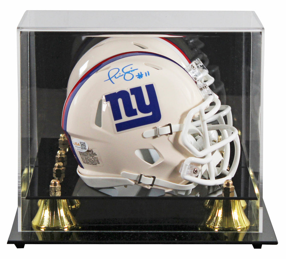 Giants Phil Simms Authentic Signed Retro Speed Mini Helmet W/ Case JSA Witness