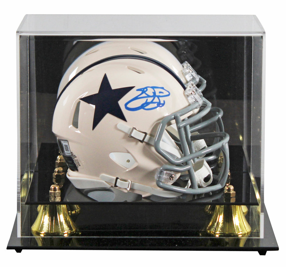 Cowboys Emmitt Smith Signed Retro Speed Mini Helmet W/ Case BAS Witnessed