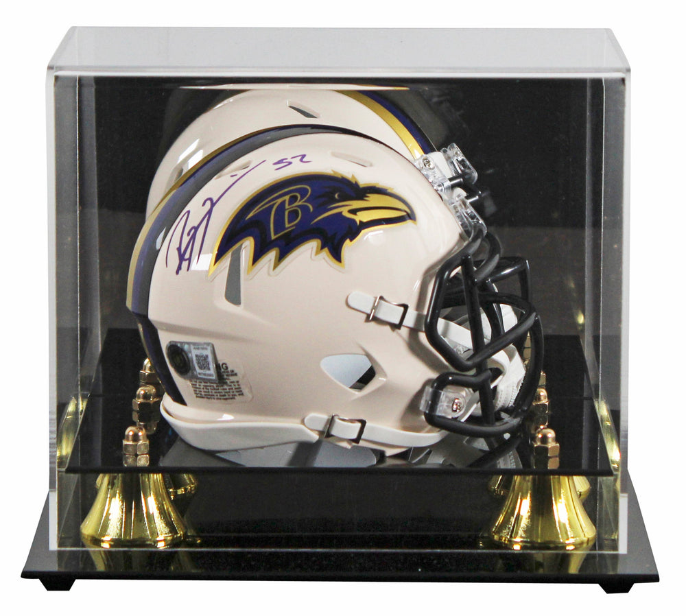 Ravens Ray Lewis Authentic Signed Retro Speed Mini Helmet W/ Case BAS Witnessed
