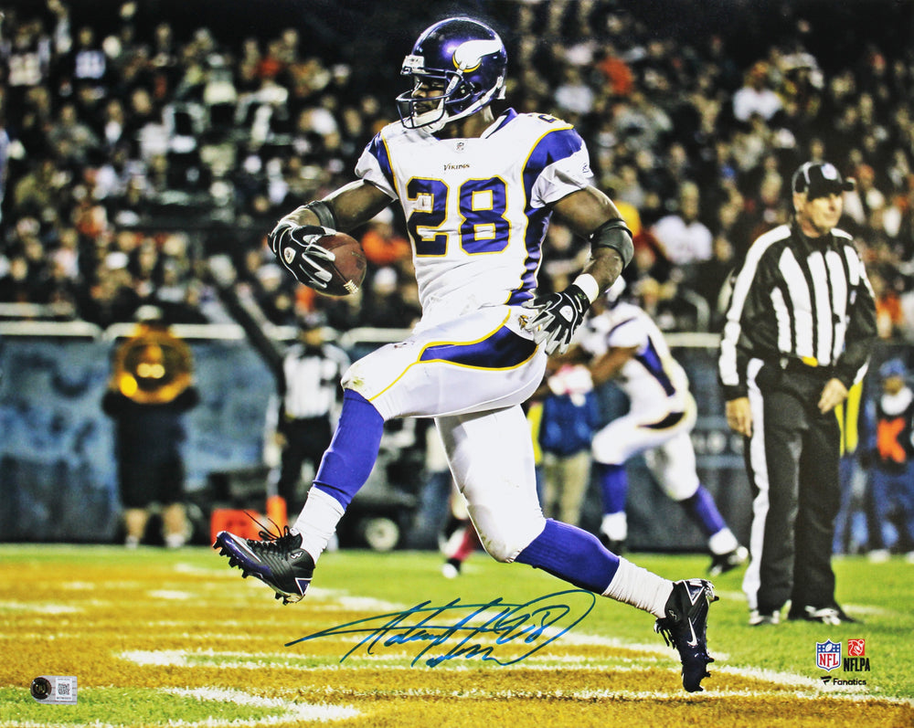 Vikings Adrian Peterson Signed 16x20 Horizontal Touchdown Photo BAS Witnessed 2