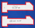 Phil Simms "SB XXI MVP" Authentic Signed Blue Pro Style Jersey JSA Witness
