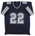 Emmitt Smith Authentic Signed Navy Pro Style Jersey Autographed BAS Witnessed 2