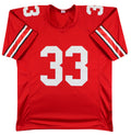 Ohio State Jack Sawyer Authentic Signed Red Pro Style Jersey Autographed BAS 2