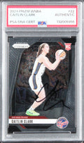 Fever Caitlin Clark Authentic Signed 2024 Prizm WNB #22 Rookie Card PSA Slabbed