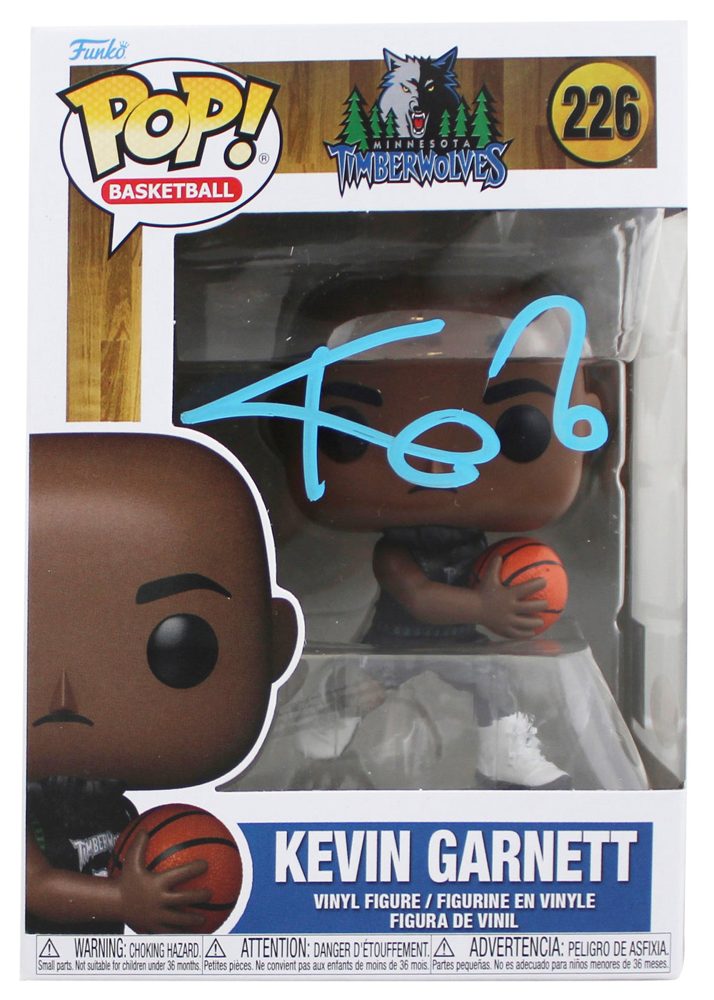Timberwolves Kevin Garnett Signed #226 Funko Pop Vinyl Figure JSA Witness 2