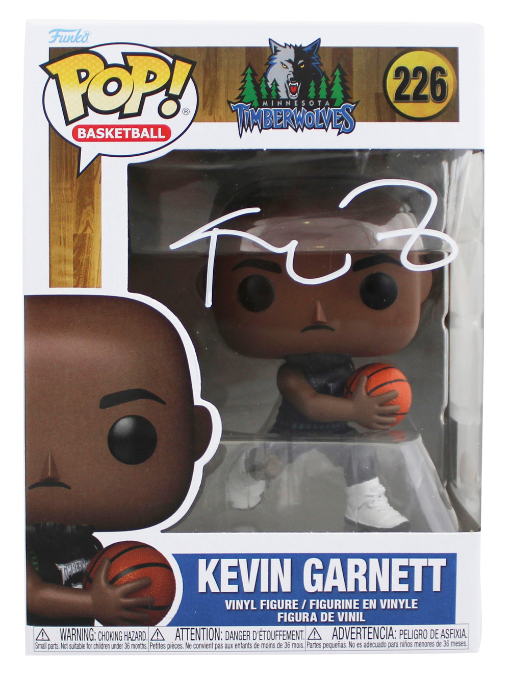 Timberwolves Kevin Garnett Signed #226 Funko Pop Vinyl Figure JSA Witness 1