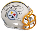 Steelers Jerome Bettis Authentic Signed Retro Speed Mini Helmet BAS Witnessed