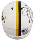 Steelers Jerome Bettis Authentic Signed Retro Speed Mini Helmet BAS Witnessed