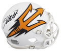 Arizona State Cameron Skattebo Authentic Signed White Fork Speed Mini Helmet JSA