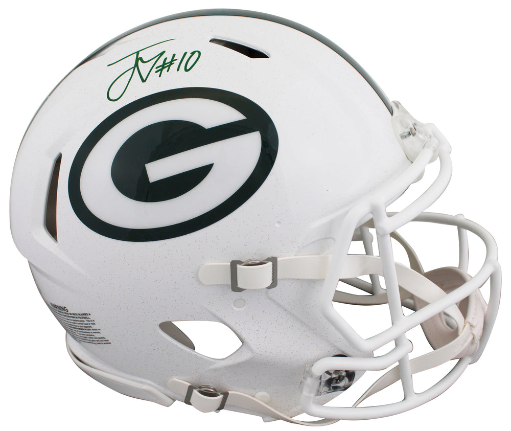 Packers Jordan Love Signed 2024 On-Field Alt F/S Speed Proline Helmet BAS Wit