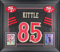 George Kittle Signed 2025 Rivalries Black Pro Style Framed Jersey BAS Witnessed