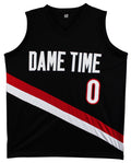 Damian Lillard Authentic Signed Black Dame Time Pro Style Jersey Autographed BAS