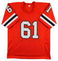 Miami Francis Mauigoa Authentic Signed Orange Pro Style Jersey Autographed JSA