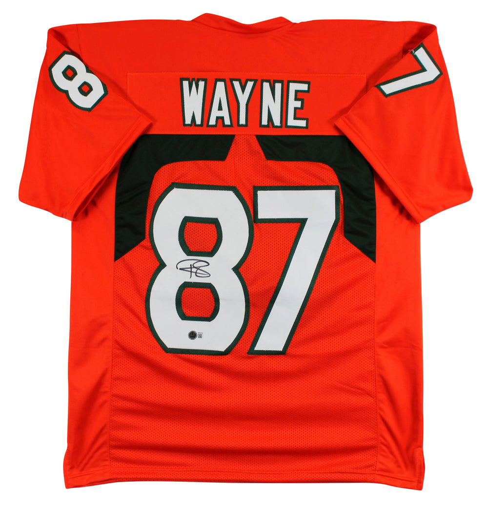 Miami Reggie Wayne Authentic Signed Orange Pro Style Jersey BAS Witnessed
