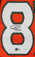 Miami Reggie Wayne Authentic Signed Orange Pro Style Jersey BAS Witnessed