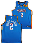 Thunder Shai Gilgeous-Alexander Signed Blue Nike Icon Ed. Jersey JSA #CN81300