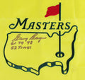 Gary Player "61, 74, 78, 52 Times" Signed Masters Pin Flag PSA/DNA #AQ36640