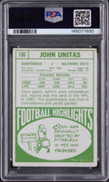 Colts Johnny Unitas Authentic Signed 1968 Topps #100 Card PSA/DNA Slabbed