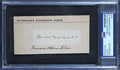Amelia Earhart & Huey Long Authentic Signed 1x2.85 Cut Signature BAS Slabbed