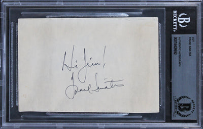 Frank Sinatra "Hi Jim!" Authentic Signed 3.35x5 cut signature BAS Slabbed