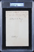 Rutherford B. Hayes Authentic 2x Signed 4.5x6.75 Cut Signature PSA/DNA Slabbed
