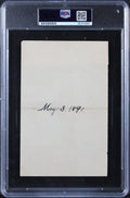 Rutherford B. Hayes Authentic 2x Signed 4.5x6.75 Cut Signature PSA/DNA Slabbed