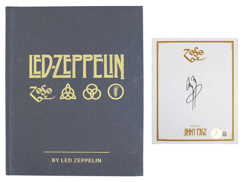 Jimmy Page Authentic Signed Led Zeppelin by Led Zeppelin Hardcover Book BAS LOA