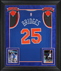 Knicks Mikal Bridges Signed Blue Nike Swingman Framed Jersey BAS #BU16641
