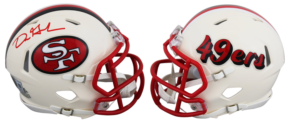49ers Dre Greenlaw Authentic Signed Retro Speed Mini Helmet BAS Witnessed