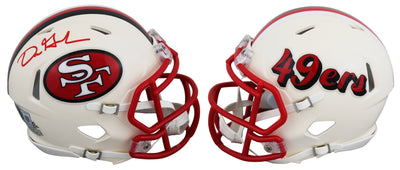 49ers Dre Greenlaw Authentic Signed Retro Speed Mini Helmet BAS Witnessed