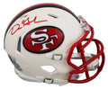 49ers Dre Greenlaw Signed Retro Speed Mini Helmet W/ Case BAS Witnessed