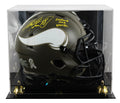 Vikings Adrian Peterson "DTN" Signed STS F/S Speed Proline Helmet W/ Case BAS W