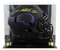 Adrian Peterson "2x Insc" Signed Eclipse Proline F/S Speed Helmet W/ Case BAS W