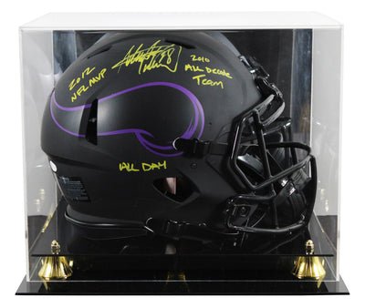 Adrian Peterson "3x Insc" Signed Eclipse Proline F/S Speed Helmet  W/ Case BAS W