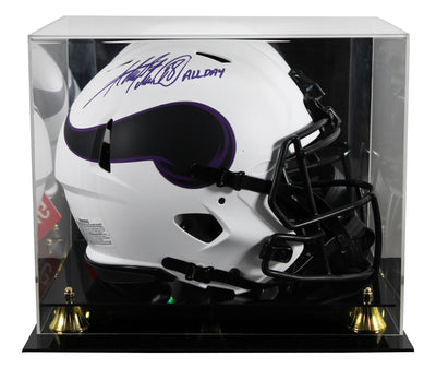 Adrian Peterson "All Day" Signed Lunar F/S Speed Proline Helmet W/ Case BAS Wit