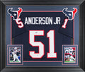 Will Anderson Authentic Signed Navy Blue Pro Style Framed Jersey JSA